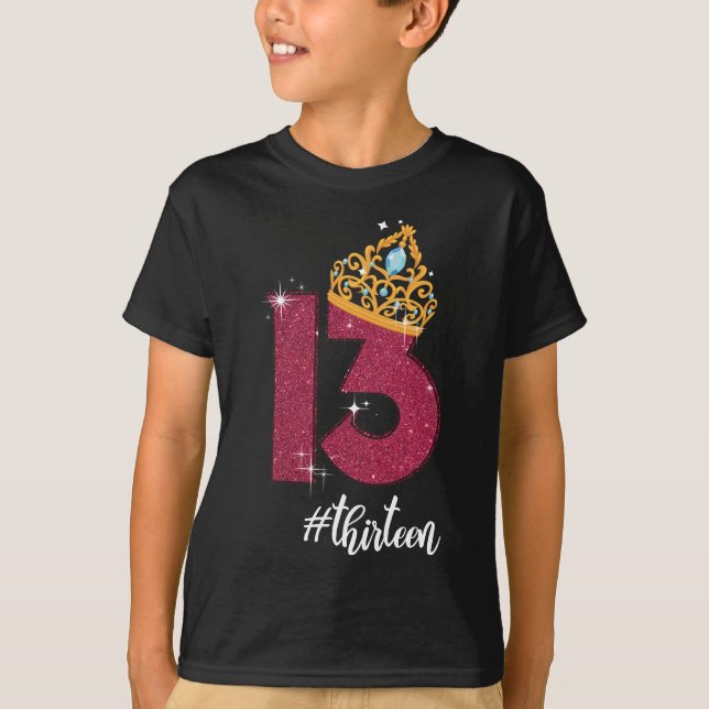 Camiseta Adolescente oficial de 13 años regalo de cumpleaño (Anverso)