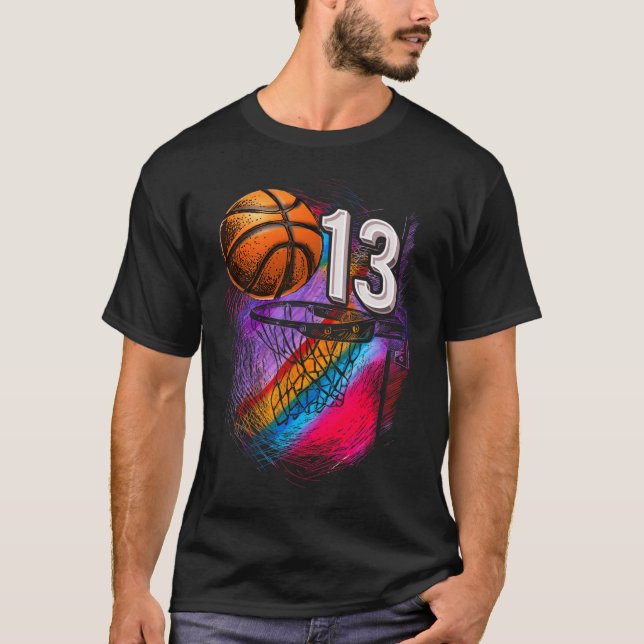 Camiseta Adolescente oficial de baloncesto de 13 años, 13 a (Anverso)