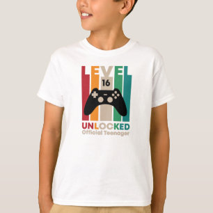 Camiseta Adolescente oficial de nivel 16 desbloqueado, 16º 