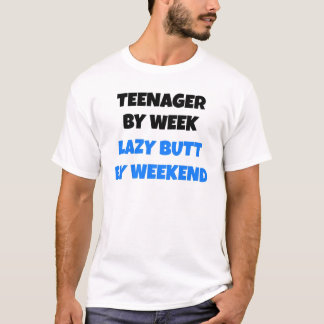 Camiseta Adolescente por semana perezoso pero blanco por fi