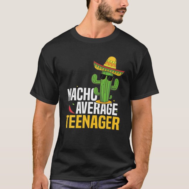 Camiseta Adolescente promedio de Nacho Cinco De Mayo Mexica (Anverso)