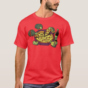 Camiseta Adolescente Tortuga Amante de la Pizza por Tobe Fo