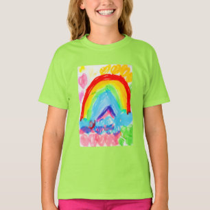 Camiseta, adolescentes adorables camiseta arco iri