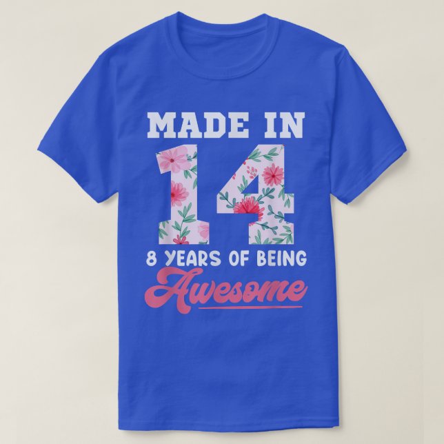 Camiseta Adolescentes Chicas De 8 Años De Edad Nacidos Por  (Diseño del anverso)