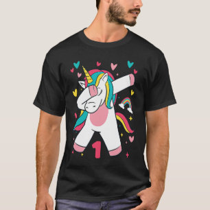 Camiseta Adolescentes de 1 año Chicas dabbing Unicorn prime