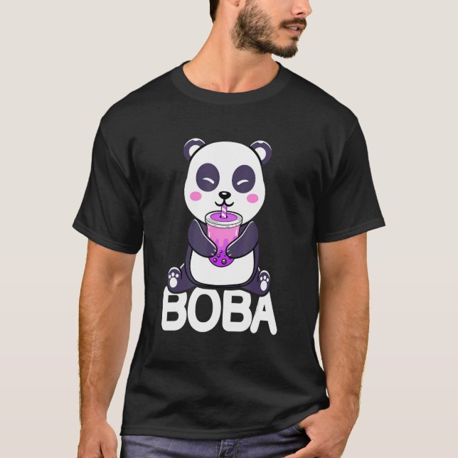 Camiseta Adolescentes de los Chicas Boba Panda Cute Bubble  (Anverso)