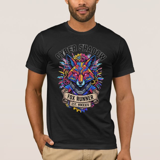Camiseta ADOM Cyber Shadow Fox Runner (Anverso)