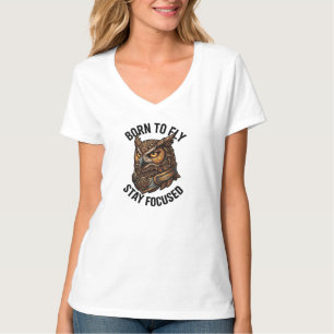 Camiseta ADOM Diseño de búho nacido para volar