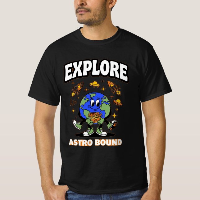 Camiseta ADOM Explora Astro Bound Tierra Arte (Anverso)