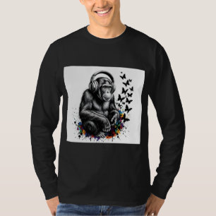 Camiseta ADOM Premium "Gorila de la Música" Minimalista Man