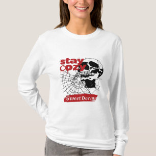 Camiseta ADOM "Stay Cozy" Cráneo Manga Larga para Mujer
