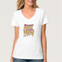 Camiseta ADOM "Stay Weird" cuello en V para mujere