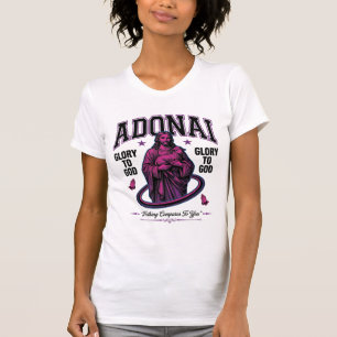 Camiseta Adonai Gloria a Dios Diseño Vectorial Cristiano Vi