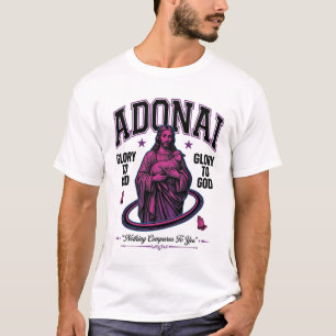 Camiseta Adonai Gloria a Dios Diseño Vectorial Cristiano Vi