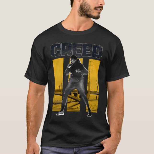 Camiseta Adonis Creed Pose con III amarillo (Anverso)