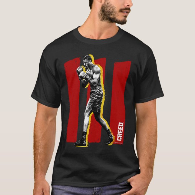 Camiseta Adonis Creed pose on brush stroked III red (Anverso)