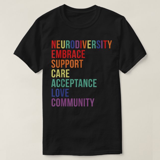 Camiseta Adopción de Apoyo a la Neurodiversidad Autismo del (Diseño del anverso)