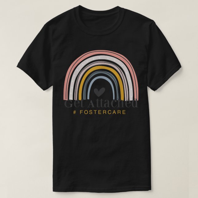Camiseta Adopción de arcoiris para padres que cuidan de niñ (Diseño del anverso)