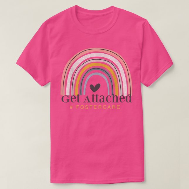 Camiseta Adopción de arcoiris para padres que cuidan de niñ (Diseño del anverso)