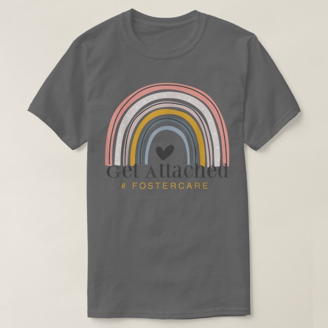 Camiseta Adopción de arcoiris para padres que cuidan de niñ (Diseño del anverso)
