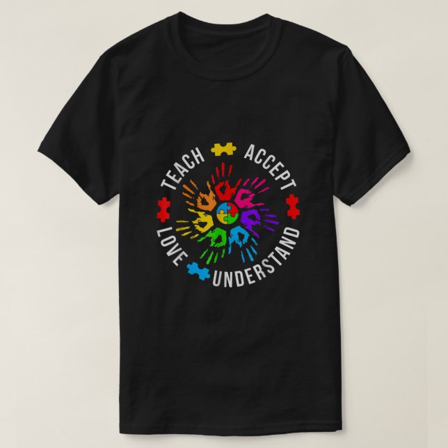 Camiseta Adopción de cursos de rompecabezas para profesores (Diseño del anverso)