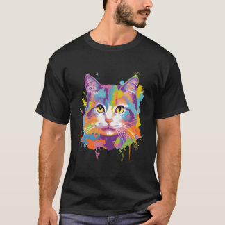 Camiseta Adopción de Gato Atractivo Gatito Colorido