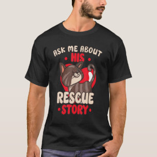 Camiseta Adopción de gato para el rescate de los derechos d