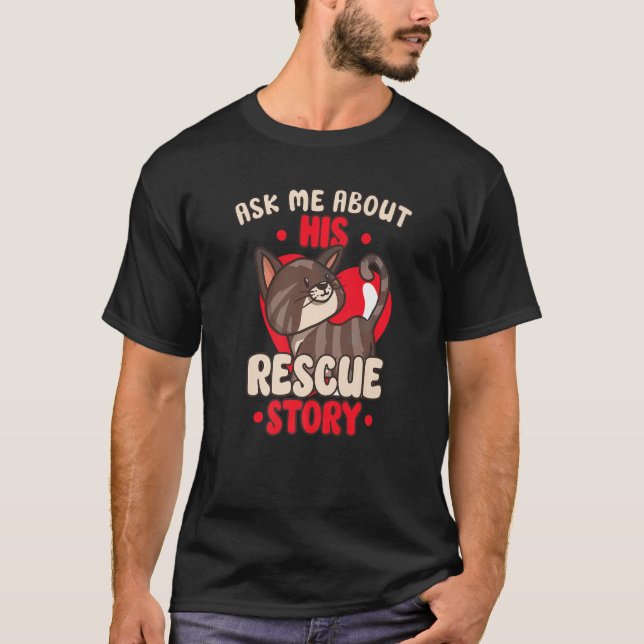 Camiseta Adopción de gato para el rescate de los derechos d (Anverso)