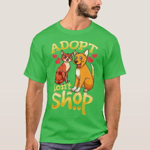 Camiseta Adopción de gatos de adopción de perros