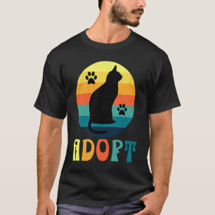 Camiseta Adopción de Gatos Vintage Retro Refugio Animal Ado
