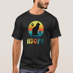 Camiseta Adopción de Gatos Vintage Retro Refugio Animal Ado