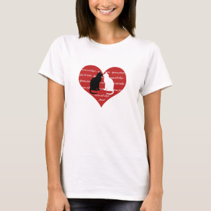 Camiseta Adopción de gatos y corazón de rescate