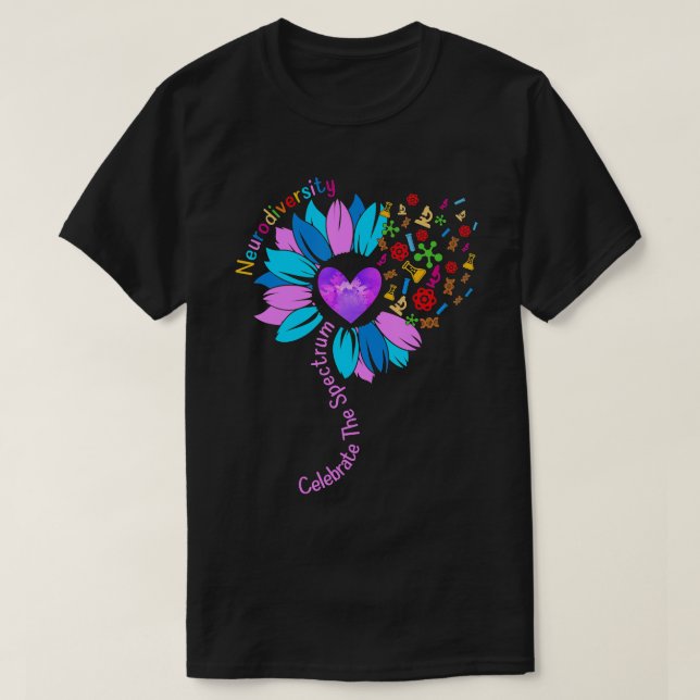 Camiseta Adopción de Neurodiversidad Autismo Conciencia sob (Diseño del anverso)