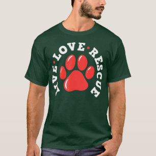 Camiseta Adopción de rescate de perro