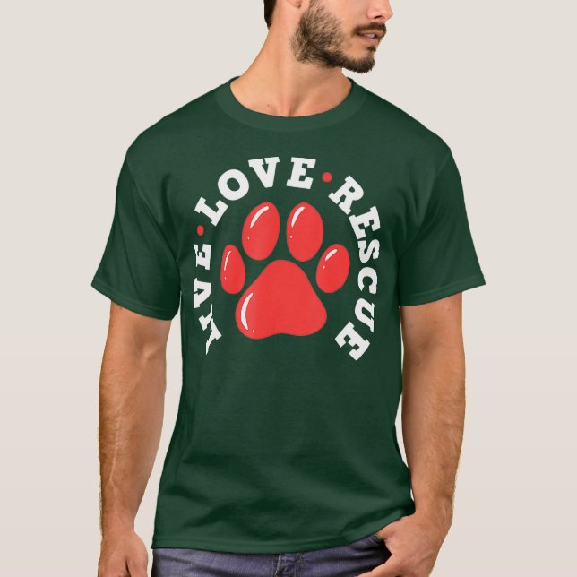 Camiseta Adopción de rescate de perro (Anverso)