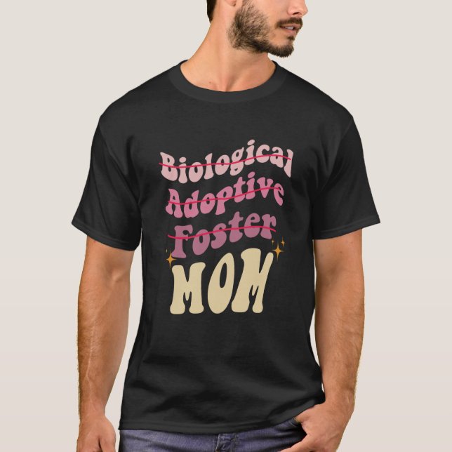 Camiseta Adopción: Mamá se aburre del día de la madre, biol (Anverso)