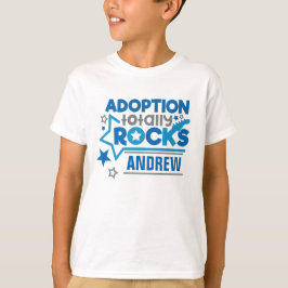 Camiseta Adopción personalizada Rocks Blue Gray