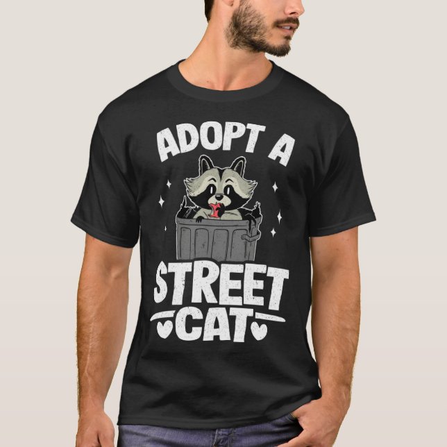 Camiseta Adopt A Street Cat Raccoon 1 (Anverso)