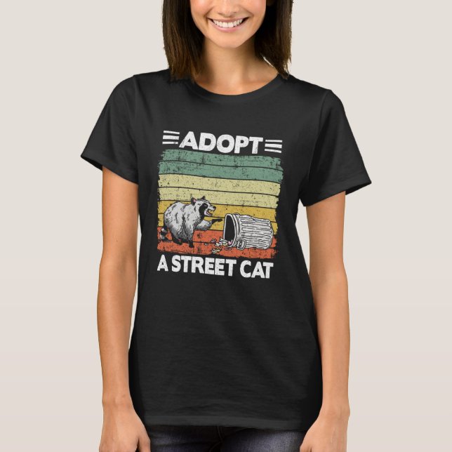 Camiseta Adopt A Street Cat Raccoon  2 (Anverso)