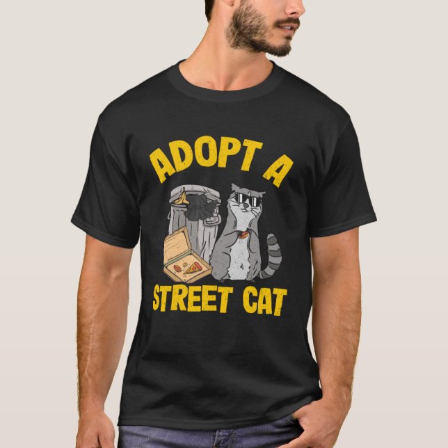 Camiseta Adopt A Street Cat Raccoon 5 (Anverso)