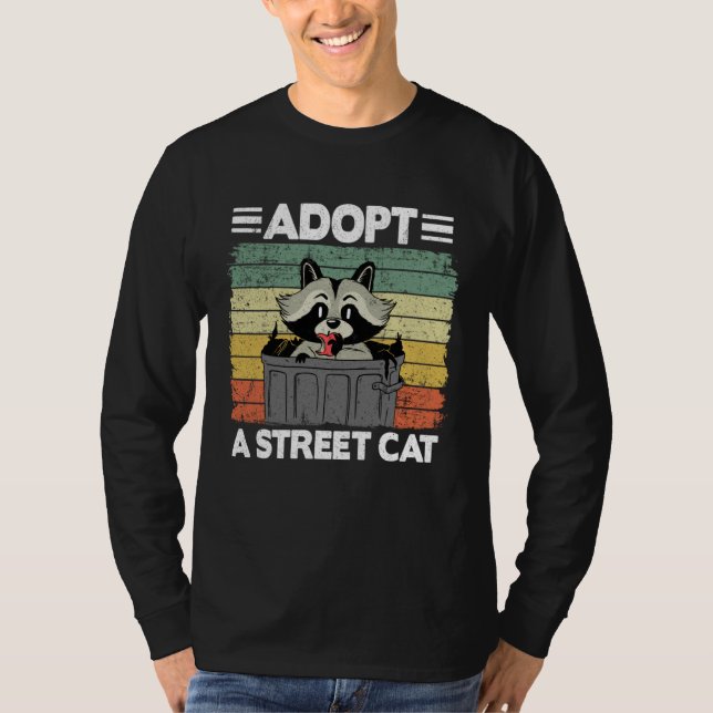 Camiseta Adopt A Street Cat Trash Garbage Panda Raccoon 3 (Anverso)
