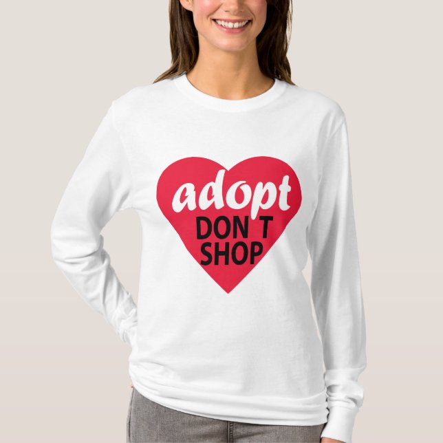 Camiseta Adopt no hace compras (Anverso)