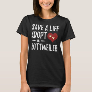 Camiseta Adopta A Una Madre Perro De Rescate Rottweiler