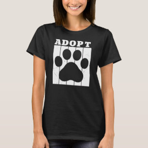 Camiseta Adopta negro y blanco