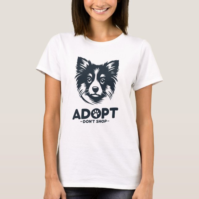 Camiseta Adopta no compres 3 (Anverso)