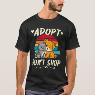 Camiseta Adopta No Compres Animales Perro Gato Adopción Mas