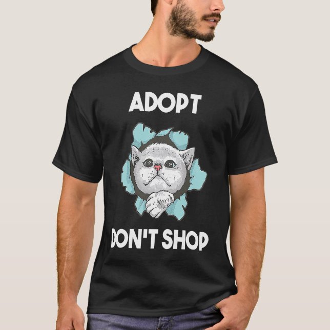 Camiseta Adopta no compres Gatos 1 (Anverso)