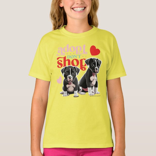 Camiseta ¡Adopta No Tiendas! (Anverso)