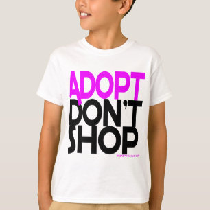 Camiseta ¡Adopta No Tiendas! ¡Apoye los esfuerzos de rescat