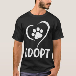 Camiseta Adopta Perro Gato Rescate Refugio de Animales Aman